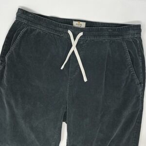 Marine Layer Saturday Slim Straight Green Corduroy Drawstring Pants Size XL